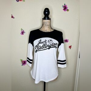 Disney Nightmare before Christmas Jack Baseball Tee Style Shirt